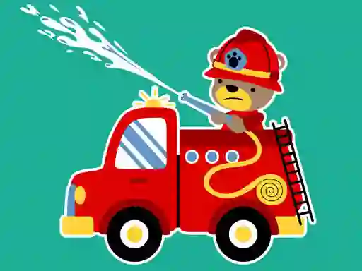 لعبة Animal Firetrucks Match 3 على الانترنت