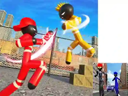 لعبة Stickman Police vs Gangsters Street Fight على الانترنت