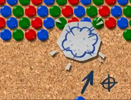لعبة Pinboard Bubble Shooter على الانترنت