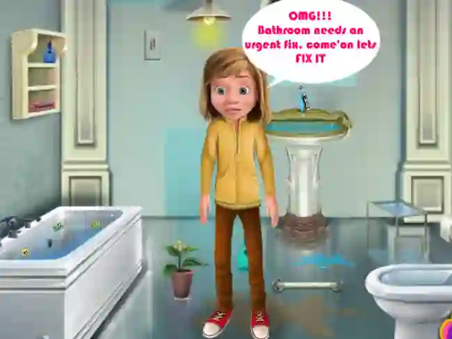 لعبة Riley Bathroom Cleaning على الانترنت