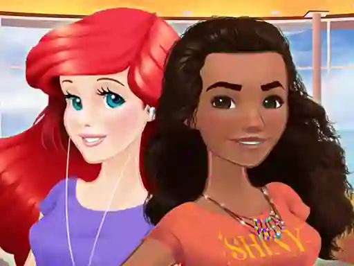 لعبة Ariel and Moana Princess on Vacation على الانترنت