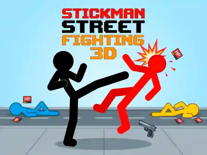 لعبة Stickman Street Fighting 3d على الانترنت