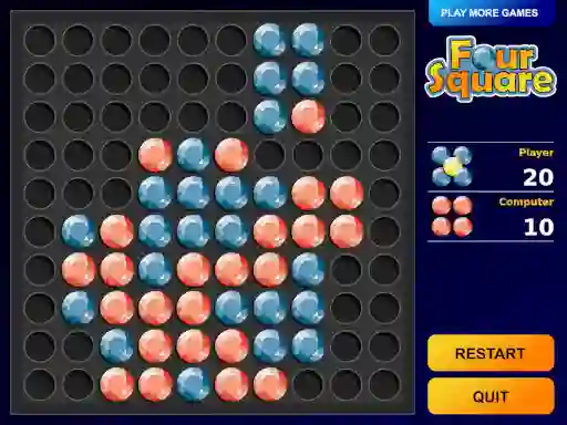 لعبة Four Square على الانترنت