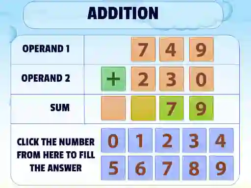 لعبة Addition Practice على الانترنت