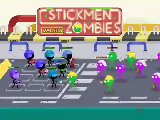 لعبة Stickmen Versus Zombies على الانترنت