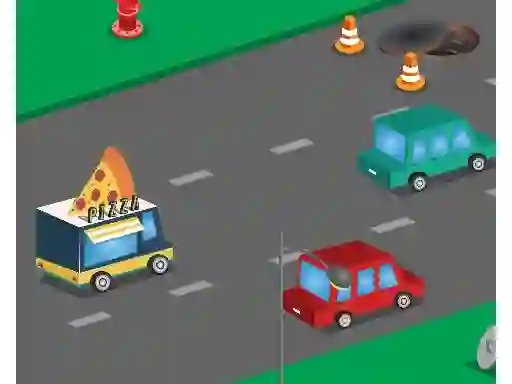 لعبة Food Rush Traffic على الانترنت