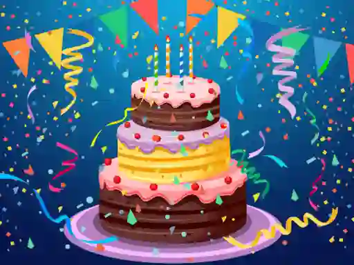 لعبة Birthday cake puzzle على الانترنت