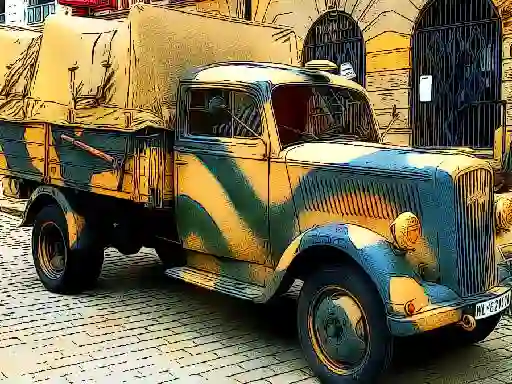 لعبة Army Trucks Jigsaw على الانترنت