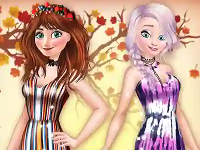 لعبة Princesses BFFs Fall Party على الانترنت