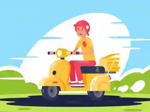 لعبة City Scooter Rides Jigsaw على الانترنت