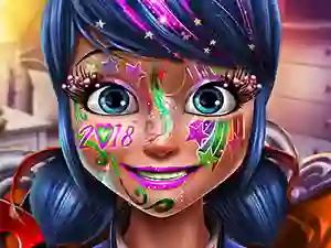 لعبة Dotted girl new year makeup على الانترنت