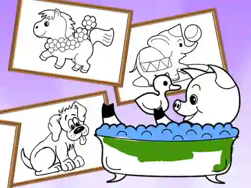 لعبة Cartoon Coloring for Kids Animals على الانترنت