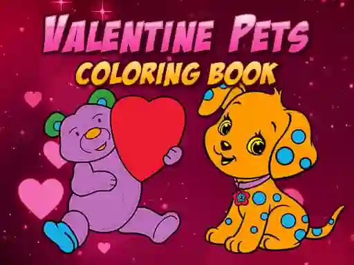لعبة Valentine Pets Coloring Book على الانترنت