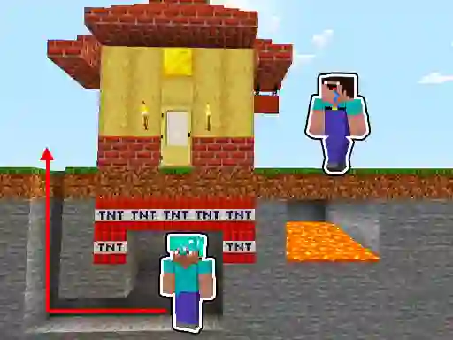 لعبة Noob vs Pro Challenge على الانترنت