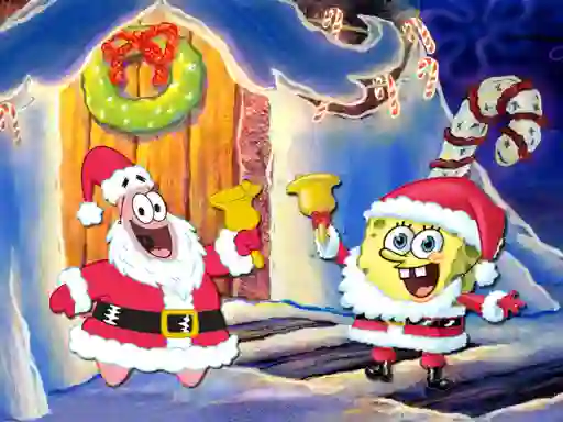 لعبة SpongeBob Christmas Jigsaw Puzzle على الانترنت