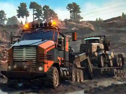 لعبة Trucks in Mud Jigsaw على الانترنت