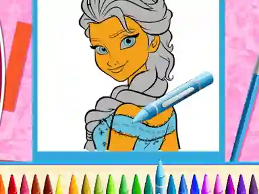 لعبة The Princess Sisters Coloring على الانترنت