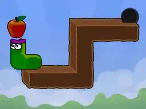 لعبة Apple Worm على الانترنت