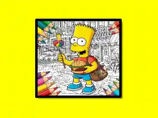 لعبة Back To School Simpsons Coloring Book على الانترنت