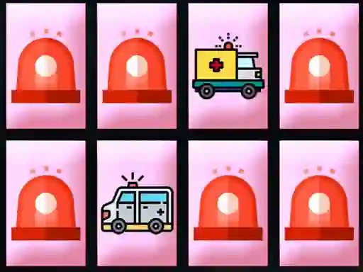 لعبة Ambulance Trucks Memory على الانترنت