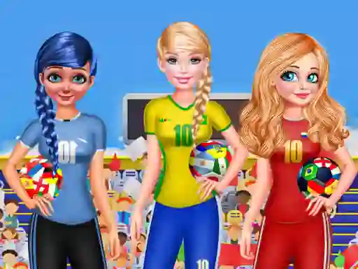 لعبة BFF Princess Vote For  FIFA 2018 Quarter Finals على الانترنت