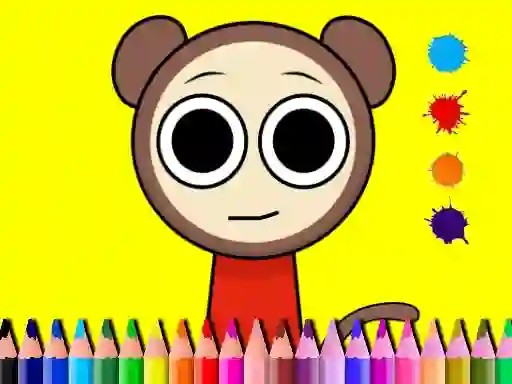 لعبة Sprunki Valentine Coloring book على الانترنت