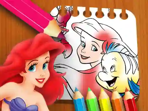 لعبة The Little Mermaid Coloring Book على الانترنت