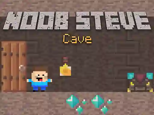 لعبة Noob Steve Cave على الانترنت