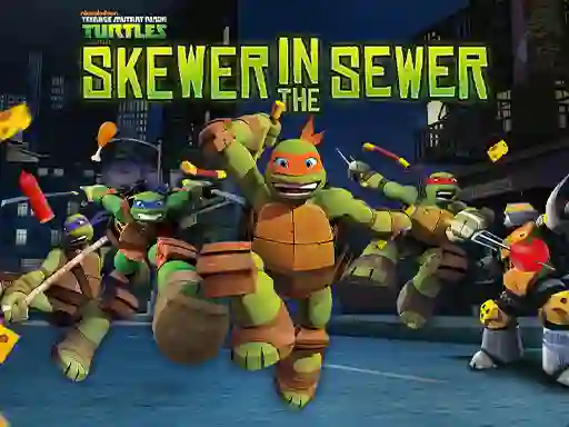 لعبة Teenage Mutant Ninja Turtles: Skewer in the Sewer على الانترنت