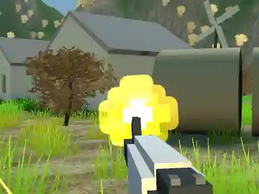 لعبة Pixel Village Battle 3D على الانترنت