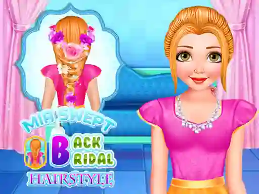 لعبة Mia Swept Back Bridal Hairstyle على الانترنت