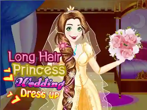 لعبة Long Hair Princess Wedding Dress up على الانترنت