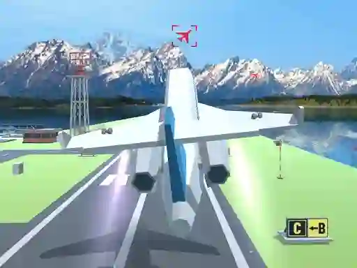 لعبة Polygon Flight Simulator على الانترنت