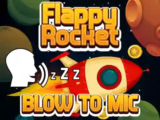 لعبة Flappy Rocket Playing with Blowing to Mic على الانترنت
