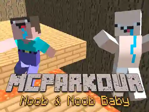 لعبة MCParkour Noob & Noob Baby على الانترنت