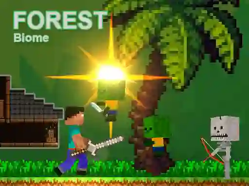 لعبة Noob vs Zombies - Forest biome على الانترنت