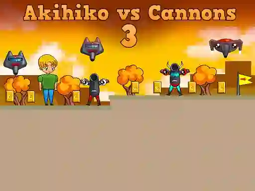 لعبة Akihiko vs Cannons 3 على الانترنت