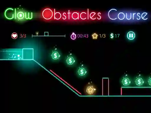 لعبة Glow obstacle course على الانترنت