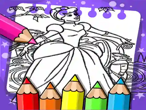 لعبة Cinderella Color Book على الانترنت