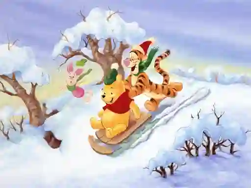 لعبة Winnie the Pooh Christmas Jigsaw Puzzle 2 على الانترنت