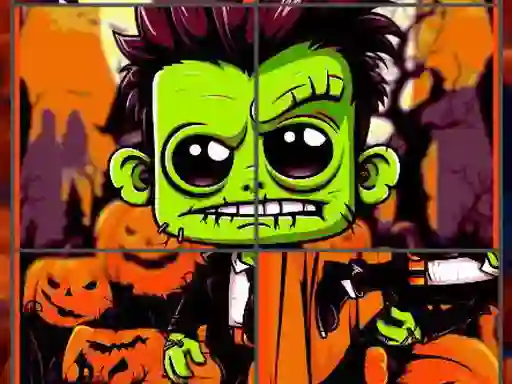 لعبة Franky & Vampire Halloween Puzzle على الانترنت