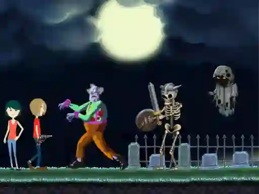 لعبة Creepy Clowns in the Graveyard على الانترنت