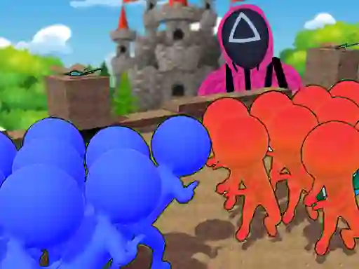 لعبة Squid Game Crowd Pusher على الانترنت