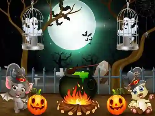 لعبة Halloween Twin Ghosts Rescue على الانترنت