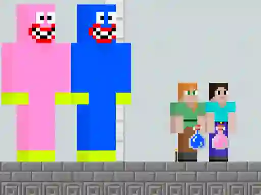 لعبة Huggy Kissy vs Steve Alex على الانترنت