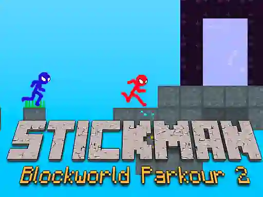 لعبة Stickman Blockworld Parkour 2 على الانترنت
