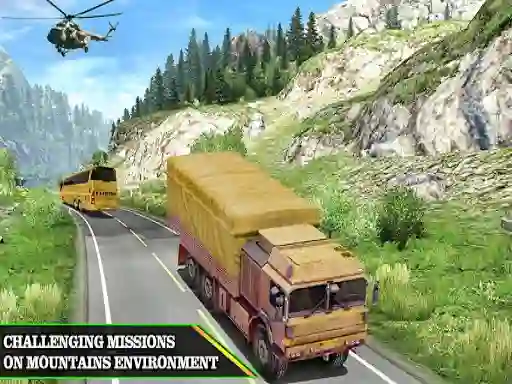 لعبة US Army Uphill Offroad Mountain Truck Game 3D على الانترنت