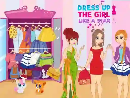 لعبة Dress Up The Girl Like A Star على الانترنت
