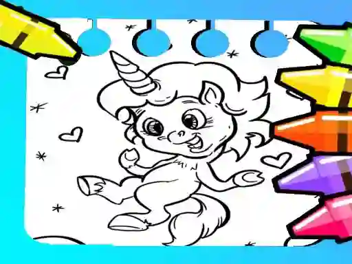 لعبة Magical Unicorn Coloring Pages على الانترنت