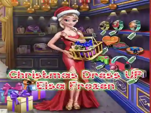 لعبة Elsa Frozen Christmas Dress up على الانترنت